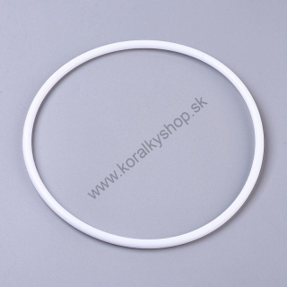 Plastový kruh na lapač snov - 35 cm - biela - 1 ks