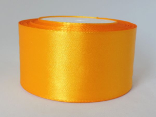 Saténová stuha - 50 mm - oranžová - 1 m