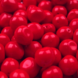 Voskované perly - nugetky 13 x 15 mm - červená - 10 ks