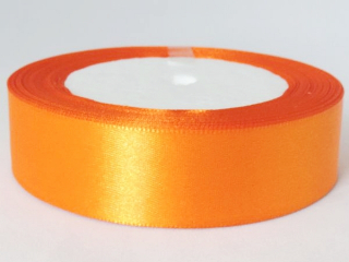 Saténová stuha - 100% nylon - 25 mm - oranžová A011 - 1 m