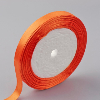 Saténová stuha - 10 mm - oranžová č. 24 - 1m