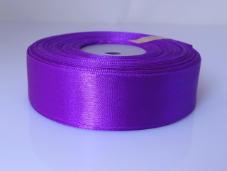 Saténová stuha - 100% nylon - 25 mm - fialová A044 - 1 m