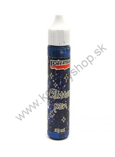 Glitrové pero - modrá - 30 ml