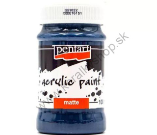 Akrylová farba - matná - 100 ml - indigová modrá