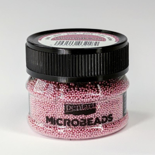 Sklenené mikroguličky - ružová - 40g