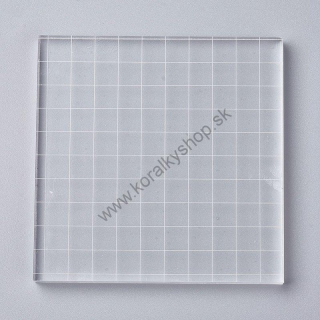 Akrylový blok na pečiatky - 10,5x10,5x0,7 cm - 1 ks