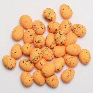 Dekoračné vajíčka polystyrén - 1,8 x 2,5 cm - oranžová - 30 ks