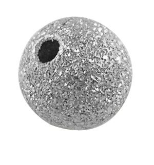 Kovová korálka 8 mm - niklová  - 1ks