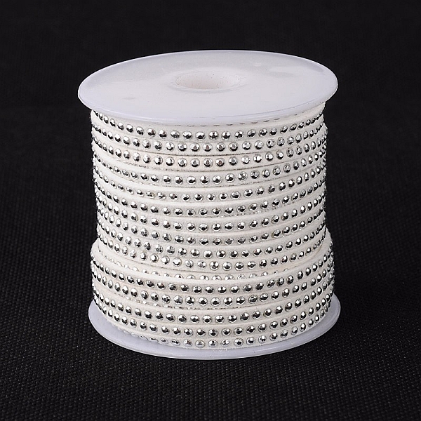 Remienok s hot fix - šírka 3 mm- biela - 1m