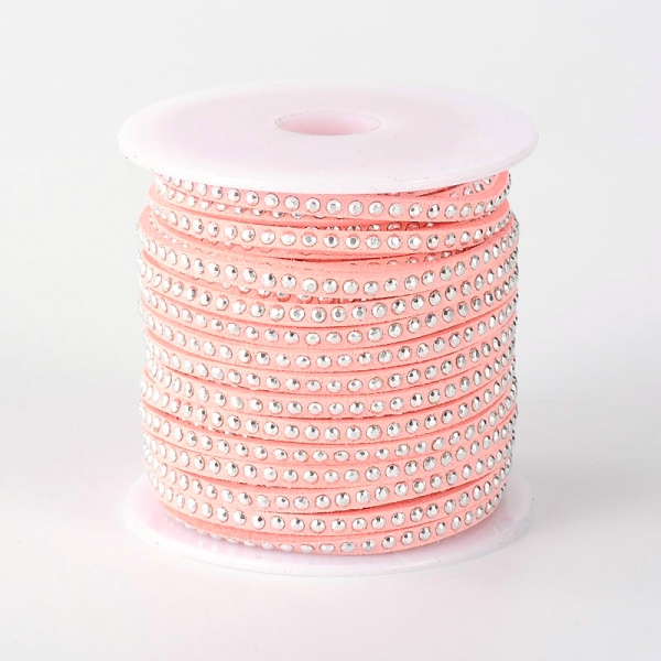 Remienok s hot fix - šírka 3 mm - ružová- 1m