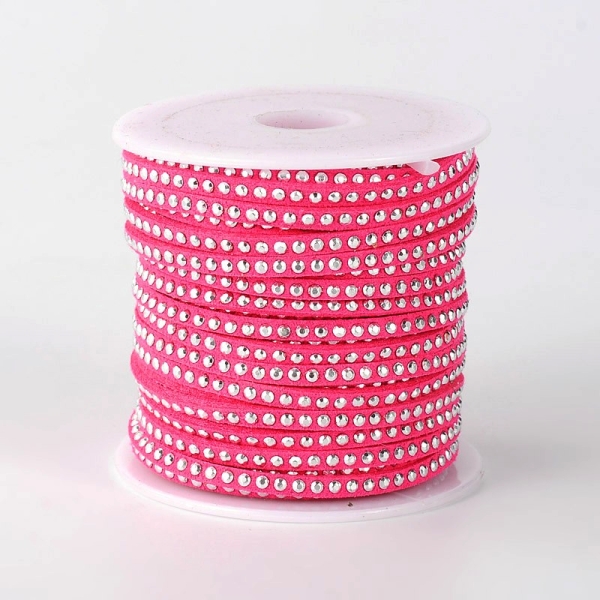 Remienok s hot fix - šírka 3 mm - ružová- 1m