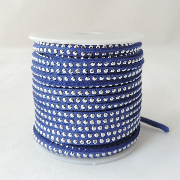 Remienok s hot fix - šírka 3 mm - modrá- 1m