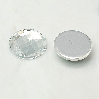 Akrylový kabošon  12 mm - crystal - 1ks