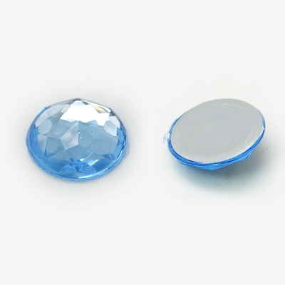 Akrylový kabošon  10 mm - modrá - 2 ks