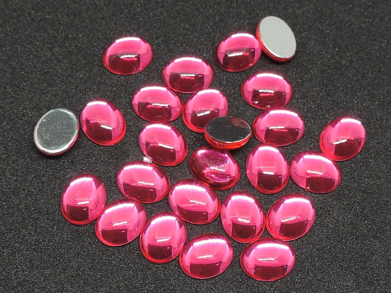 Akrylový kabošon  18x25mm - ružová - 1 kus