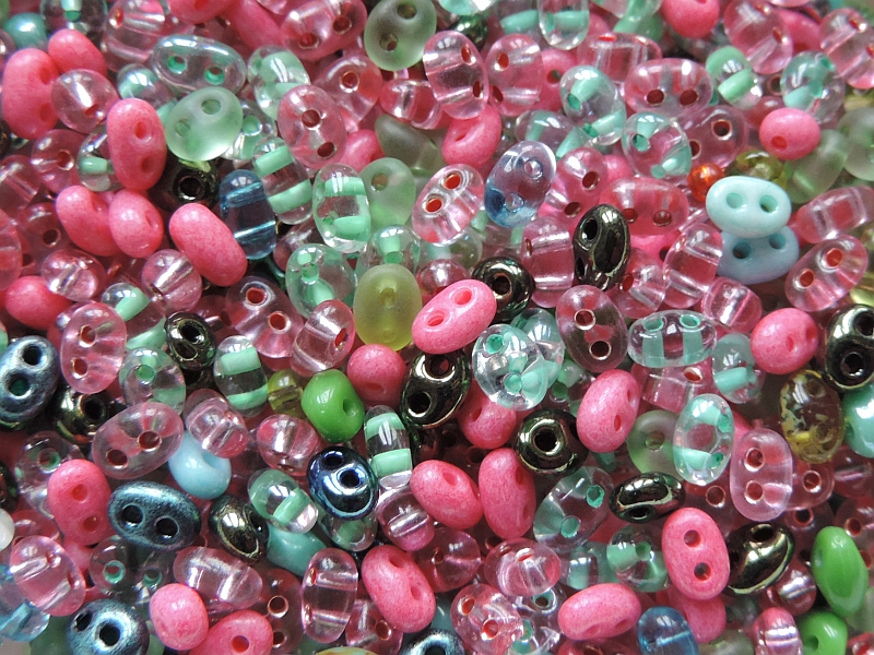 Preciosa Twin ™ - 2,5x5 mm - mix ružová - 50 g