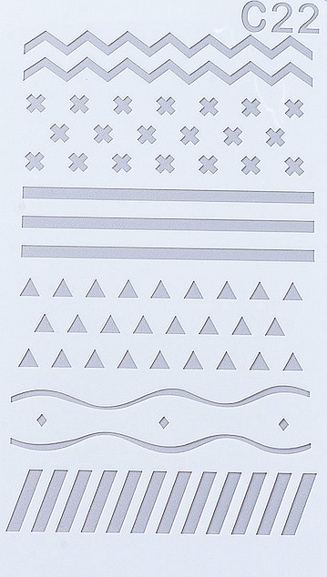 Plastová šablóna 10,5x18 cm - geometrické tvary