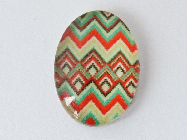 Sklenený kabošon - 13x18 mm - 1 kus