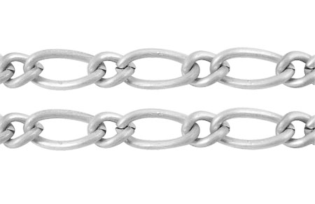 Retiazka - platina - očko 3 x 6 mm + 2,5 x 3 mm - 1m 