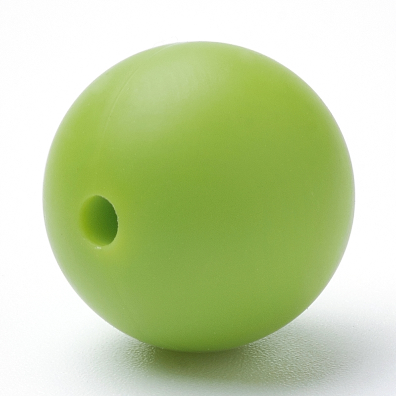 Silikónová korálka - 12 mm - zelená - 1 ks