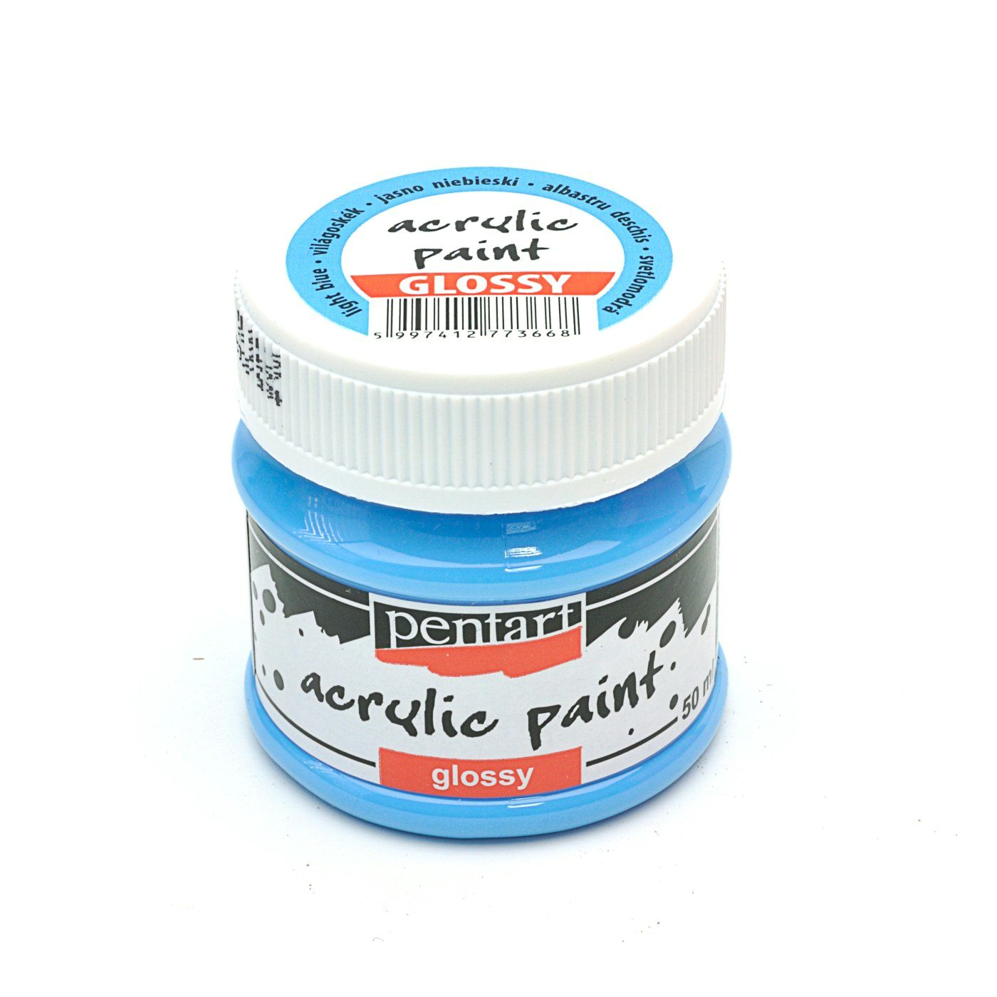 Akrylová farba - lesklá - svetlomodrá - 50 ml
