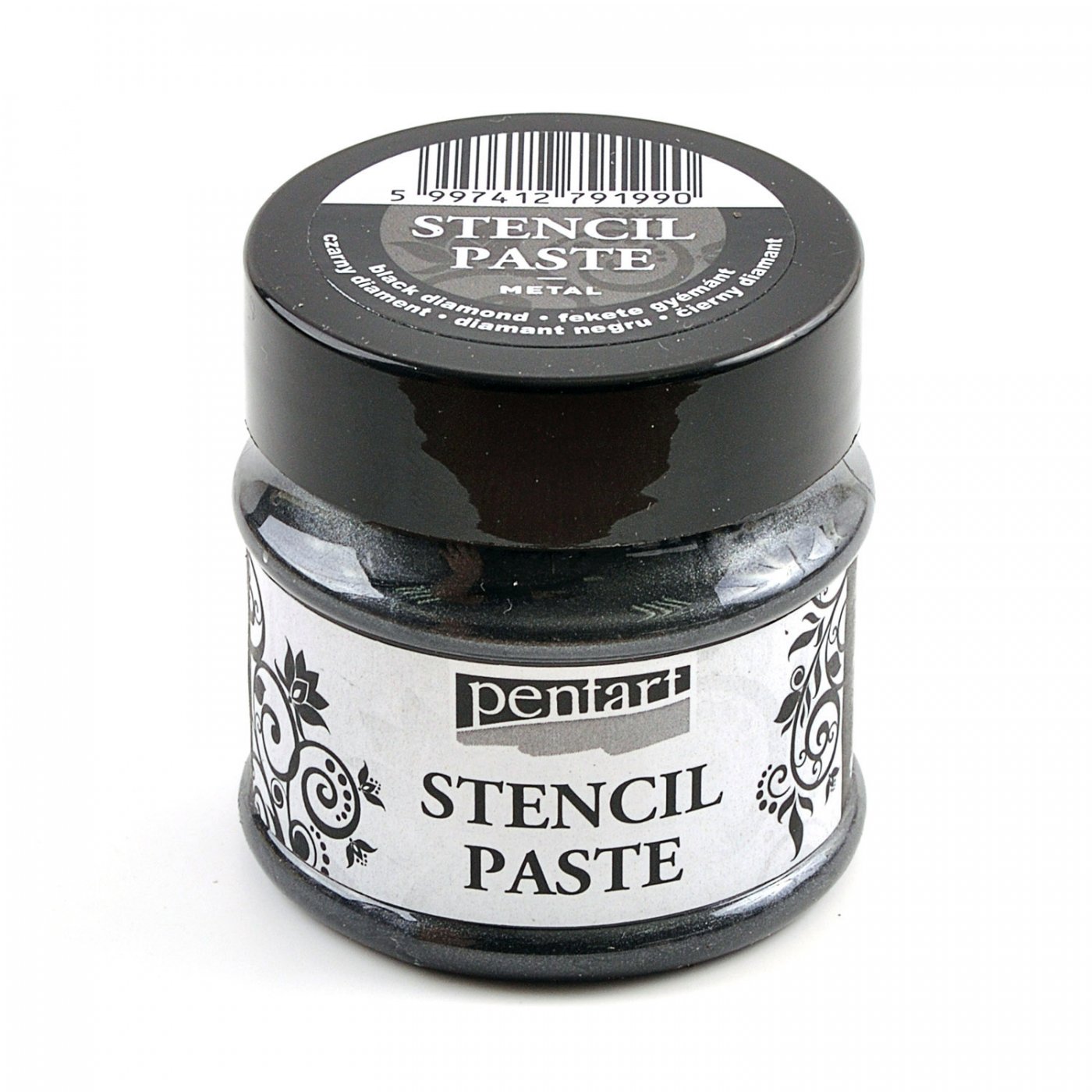 Šablónovacia pasta - perleťová - čierna diamant - 50 ml