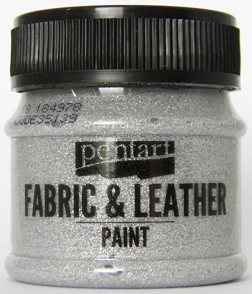 Farba na textil a kožu - glitrová - strieborná - 50 ml