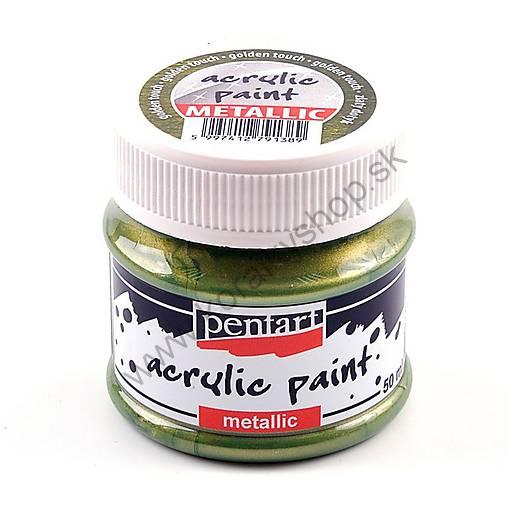 Akrylová farba - metalická - zlatý nádych - 50 ml