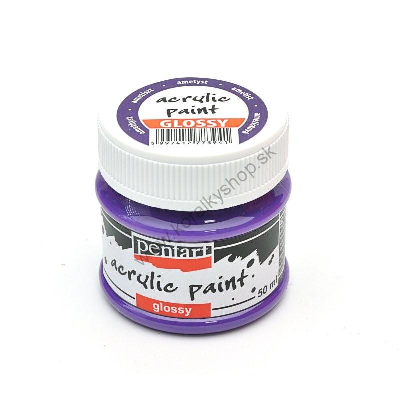 Akrylová farba - lesklá - ametyst - 50 ml