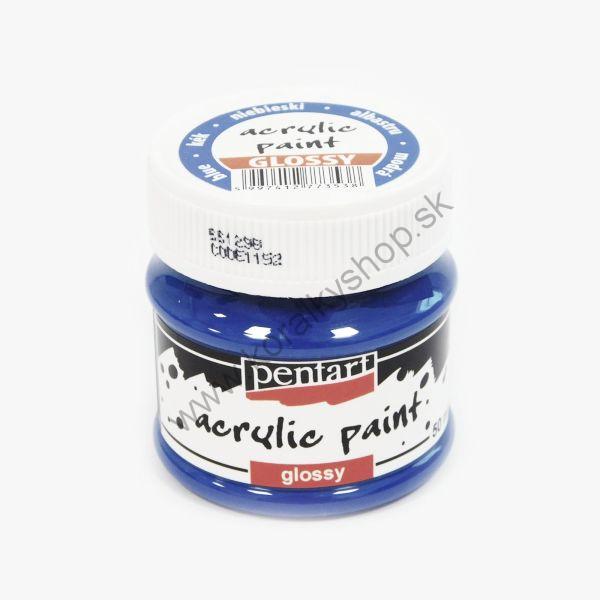 Akrylová farba - lesklá - modrá - 50 ml