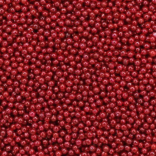 Sklenené mikroguličky - červená - 40g