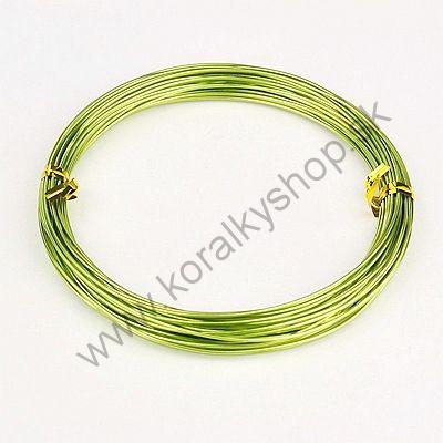 Hliníkový drôt 1,5 mm/10m - sv. zelená