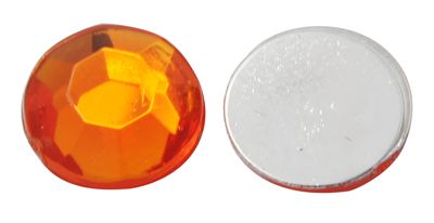 Akrylový kabošon  12 mm - oranžová - 1 ks