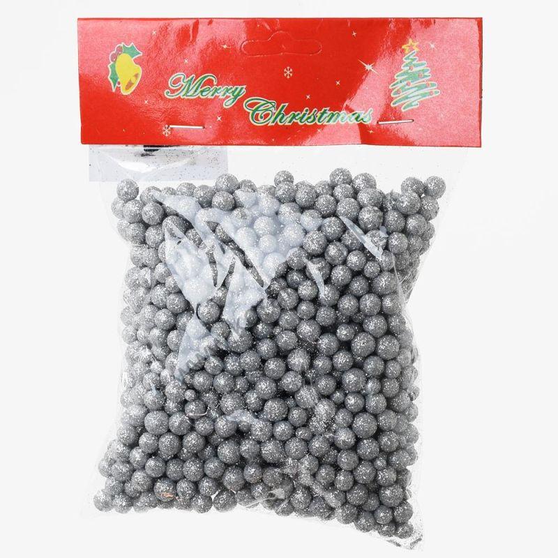 Vianočné guličky mini - strieborná - 25 g