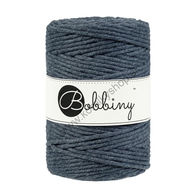 Bobbiny Macrame šnúrka - točená - pr. 5 mm - Charcoal - 100 m