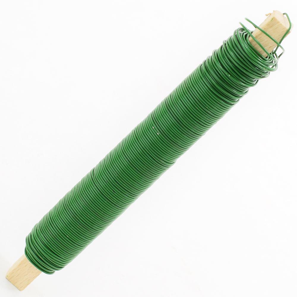 Drôt aranžérsky  - pr.0,65 mm - zelená - 100 g