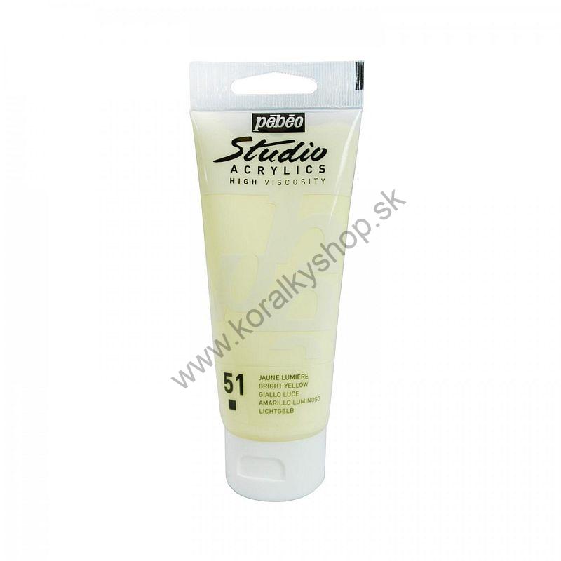 Studio Acrylics - 100 ml - 51 Bright yellow