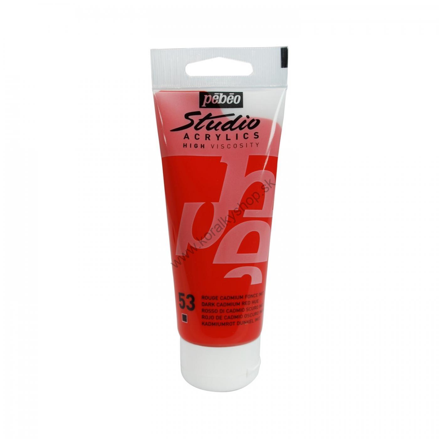 Studio Acrylics - 100 ml - 53 Dark cadmium red