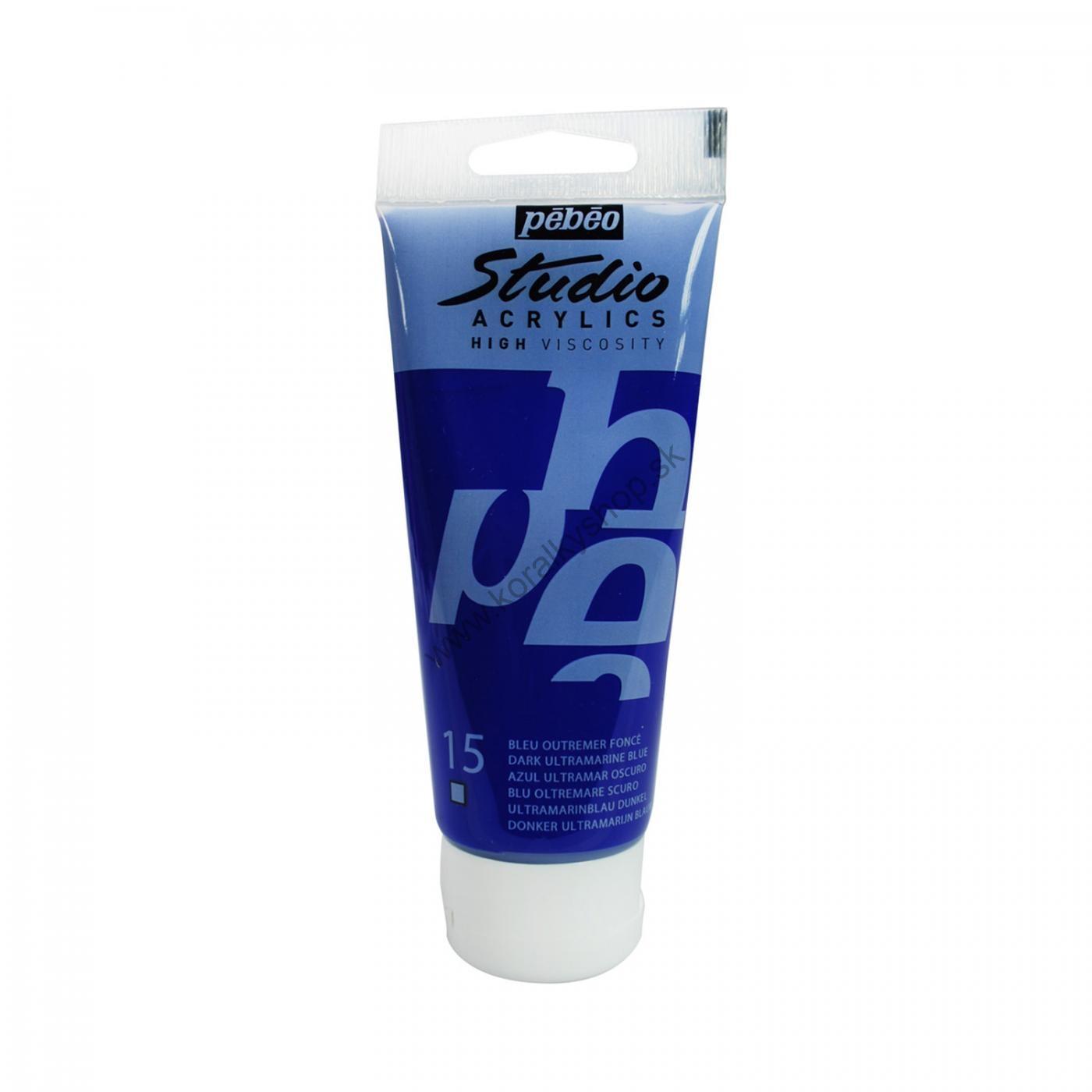 Studio Acrylics - 100 ml - 15 Dark ultramarine blue