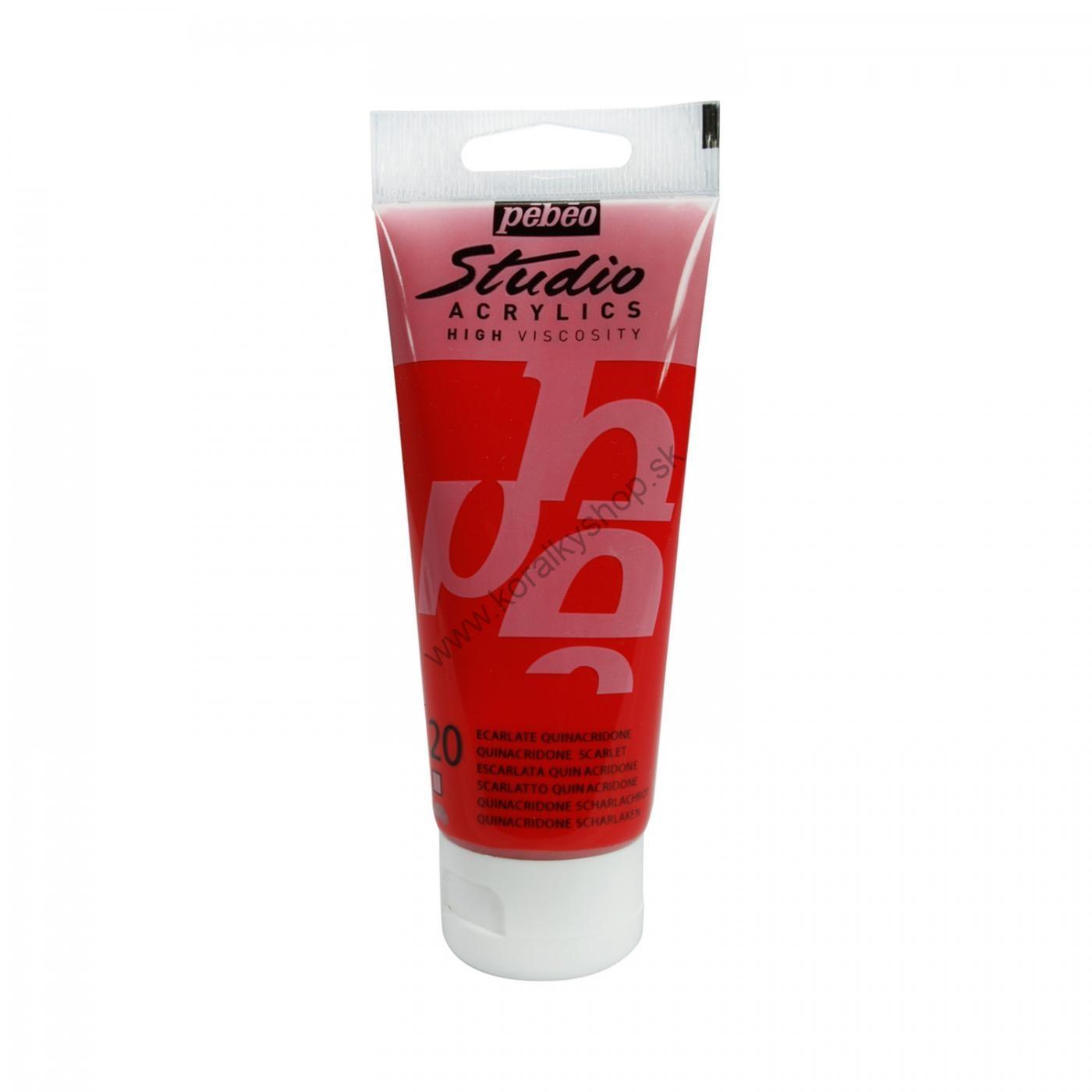 Studio Acrylics - 100 ml - 20 Quinacridone scarlet