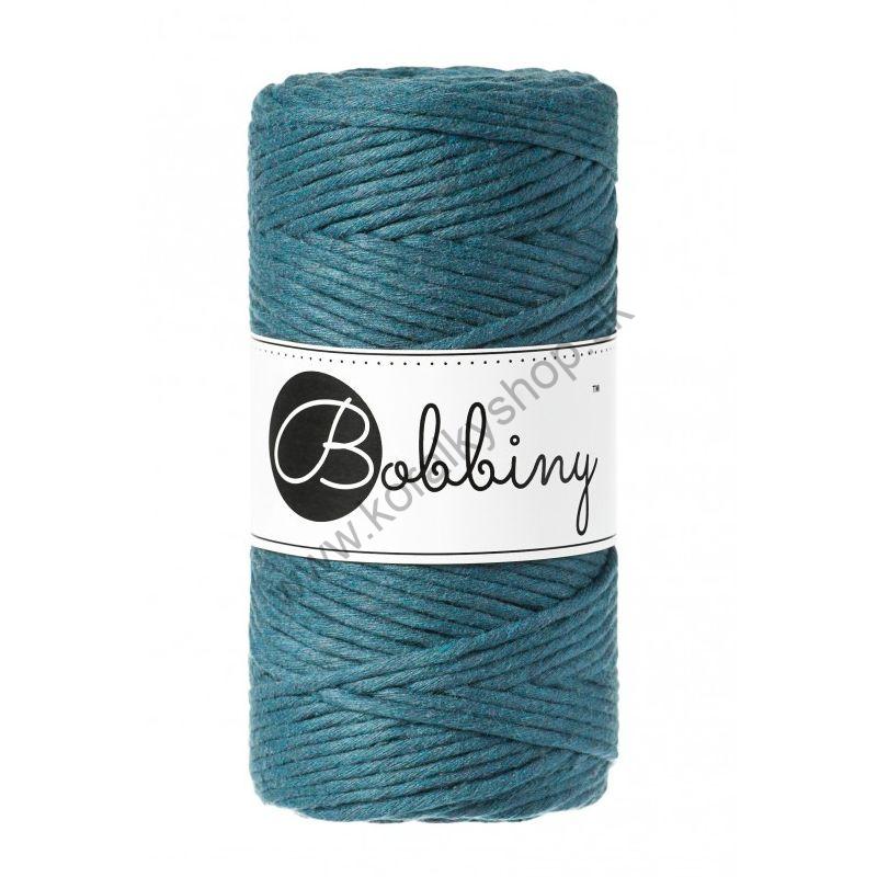 Bobbiny Macrame šnúrka Regular - točená - pr. 3mm - Peacock blue - 100 m