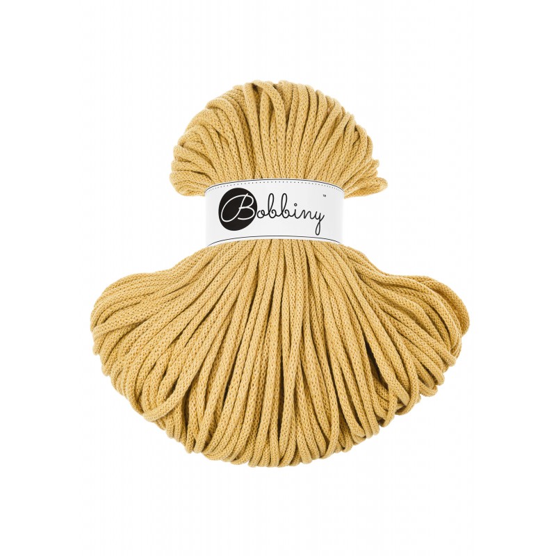 Bobbiny Macrame šnúrka - pletená - Premium pr. 5mm - Honey - 100 m