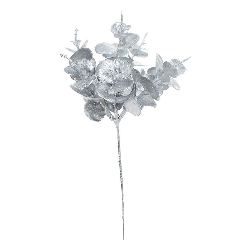 Zápich - eukalyptus - 22 cm -strieborná - 1 ks