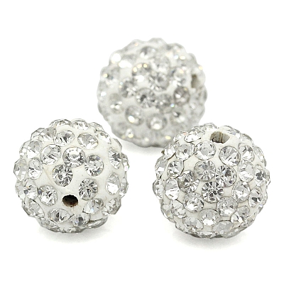Shamballa korálka - 12 mm -crystal - 1 ks