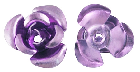 Hliníkový  kvietok - 8mm - lila - 20 ks