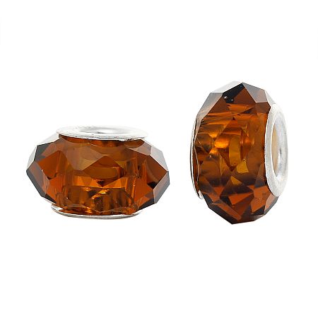 Pandora style - brúsená sklenená - hnedá - 1 ks