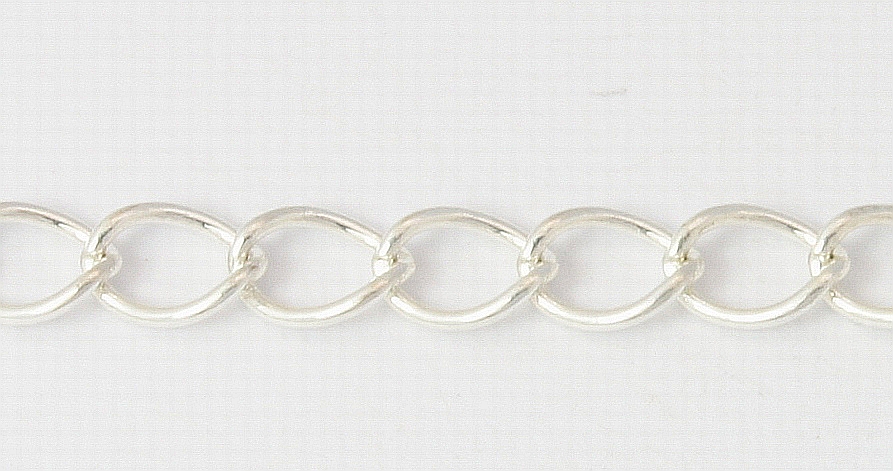 Retiazka - strieborná - očko 5 x 4 mm - 1 m