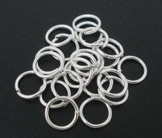 Spojovací krúžok 6x1,0 mm - strieborná - 20ks