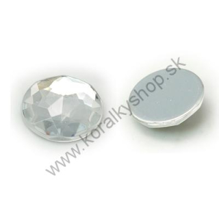 Akrylový kabošon  10 mm - crystal - 2 ks