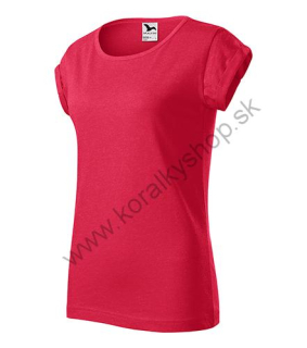164-Fusion tričko dámske červený melír L